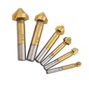 Durable 6Pieces 6.3mm-20.5mm Countersink Bore Set Round Shank Chamfer Drill Bit