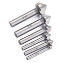 Durable 6Pieces 6.3mm-20.5mm HSS Countersink Bore Set Shank Chamfer Drill Bit