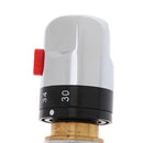 Solid Brass 3-Way Thermostatic Mixing Valve 1/2'' Male Connections, Temperature Adjustment