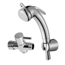ABS Plastic Toilet Bidet Shower Head, Hot and Cold Fresh Water Sprayer Nozzle Adaptor + Brass Valve