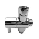 Home Bathroom 3 ways T-adapter Valve Diverter for Handheld Shower Head Bidet G3/8'' G1/2