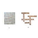 100Pieces Mixed Wooden Puzzle Tiles Letters Craft Alphabet Board Game Fun Toy Gift