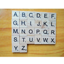 100Pieces Mixed Wooden Puzzle Tiles Letters Craft Alphabet Board Game Fun Toy Gift