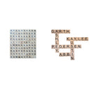 100Pieces Mixed Wooden Puzzle Tiles Letters Craft Alphabet Board Game Fun Toy Gift