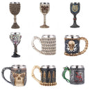 Resin Zombie Stainless Liner Insulated Goblet Beer Mug Decorative Wine Cup