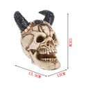 3D Resin Skull Monster with Horn Spider Ornament Party Decorative Handcraft