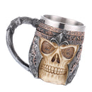 400ml Stainless Steel Skull Mug Tankard Drinking Cup Gothic Coffee Drinkware