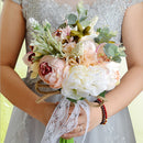 Retro Style Artificial Flowers Simulation Bride Bouquet Wedding Floral Decor