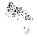 DIY Removable Black Flowers Mural Decal Art Vinyl Wall Stickers Home Decor