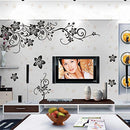 DIY Removable Black Flowers Mural Decal Art Vinyl Wall Stickers Home Decor