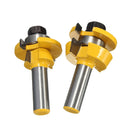 2Pieces Rail and Stile Router Bit 1/2-inch Shank Woodworking Chisel Cutter Tool