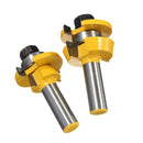 2Pieces Rail and Stile Router Bit 1/2-inch Shank Woodworking Chisel Cutter Tool