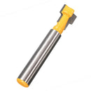 3/8'' T-Slot Cutter 1/4'' Shank Steel Handle Milling Router Bit for Woodworking