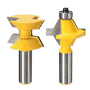 2Pieces 1/2'' Shank Router Bit Set 120 Degree Woodworking Groove Chisel Cutter Tool