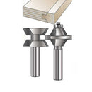 2Pieces 1/2'' Shank Router Bit Set 120 Degree Woodworking Groove Chisel Cutter Tool