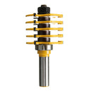 Finger Joint Router Bit Adjustable 5 Blade 3 Flute 1/2'' Woodworking Cutter