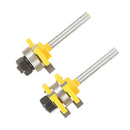 Set of 2Pieces Tongue & Groove T- Slot Router Bit 1/4'' Shank Woodworking Cutter Heavy Duty Power Tool