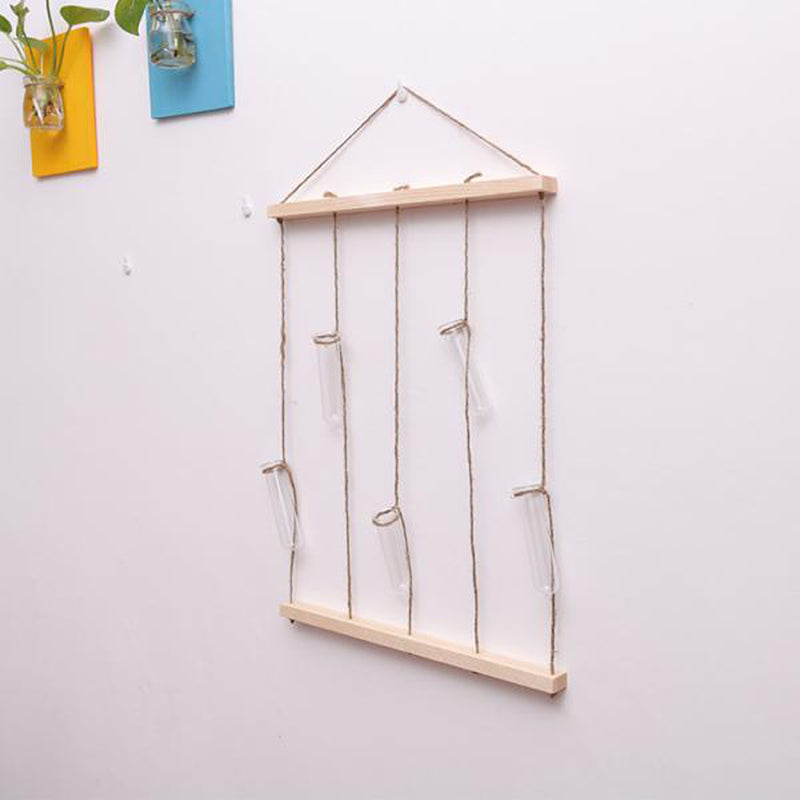 1 Set Hanging Decor Clear Glass Flower Vase Foliage Plant Display Terrarium Bottle Home Art Decor Ornaments