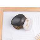 Zen Garden Sand Kit Home Table Feng Shui Rake Pebbles Wooden Tray Ornament