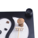 Zen Garden Sand Kit Desktop Wooden Tray Stone Rake Meditation Tealight Holder