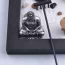 Zen Garden Set Wooden Tray Sand Pebbles Rake Home Ornament Home Office Gift