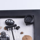 Zen Garden Set Wooden Tray Sand Pebbles Rake Home Ornament Home Office Gift