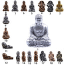 BUDDHA STATUE Hand-painted Resin Tribal God Meditation Buddha Statue -Silver