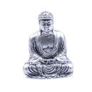 BUDDHA STATUE Hand-painted Resin Tribal God Meditation Buddha Statue -Silver