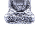 BUDDHA STATUE Hand-painted Resin Tribal God Meditation Buddha Statue -Silver