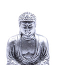 BUDDHA STATUE Hand-painted Resin Tribal God Meditation Buddha Statue -Silver