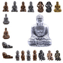 BUDDHA STATUE Hand-painted Resin Tribal God Meditation Buddha Statue -Silver