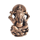 The Hue God Cottage Resin Seated Meditation Ganesha Buddha Statue Figurine-Silver