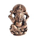 The Hue God Cottage Resin Seated Meditation Ganesha Buddha Statue Figurine-Silver
