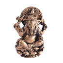 The Hue God Cottage Resin Seated Meditation Ganesha Buddha Statue Figurine-Silver