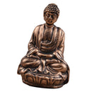 BUDDHA STATUE Hand Painted Resin Hindu Tribal God Meditation Seated Statue -Copper
