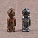 Mini Buddha Statue Monk Figurine Tathagata Indian Mandala Buddha Decor-Silver