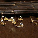 Rustic Snail Shape Incense Burner Stick Cone Censer Plate Retro Holder -Gold