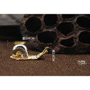 Rustic Snail Shape Incense Burner Stick Cone Censer Plate Retro Holder -Gold