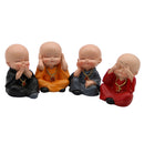 4Pieces Kung fu Monk Figurine Car Interior Ornament Decoration Creative Gift
