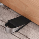 Rubber Stainless Steel Door Stopper Stop Door Block Wedge Black 13x5x3cm