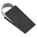 Rubber Stainless Steel Door Stopper Stop Door Block Wedge Black 13x5x3cm