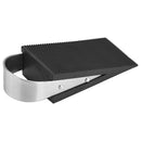 Rubber Stainless Steel Door Stopper Stop Door Block Wedge Black 13x5x3cm