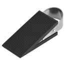 Rubber Stainless Steel Door Stopper Stop Door Block Wedge Black 13x5x3cm
