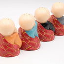 4Pieces Resin Little Expression Monk Figurine Fairy Garden DIY Landscaping Craft