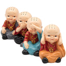 4Pieces Resin Little Expression Monk Figurine Fairy Garden DIY Landscaping Craft