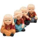4Pieces Resin Little Expression Monk Figurine Fairy Garden DIY Landscaping Craft