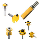 3 Pieces 1/4" Shank Cove Raised Panel and Round Rail & Stile Router Bit Set