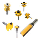 3 Pieces 1/4" Shank Cove Raised Panel and Round Rail & Stile Router Bit Set