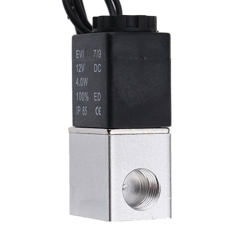 1/4 inch 12V Normally Closed Pneumatic Aluminum Electric Solenoid Air Valve