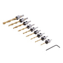 10Pieces Chamfering Mortising Chisel Woodworking Chamfer Twist Drill Bit Reamer